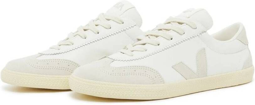 Veja Witte Natuurlijke Leren Volley Sneakers White Heren