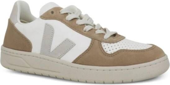 Veja Witte Natuurlijke Sahara V-10 Sneakers White Heren