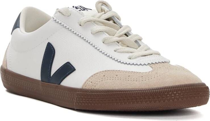 Veja Witte Nautische Schors Leren Sneakers Beige Heren