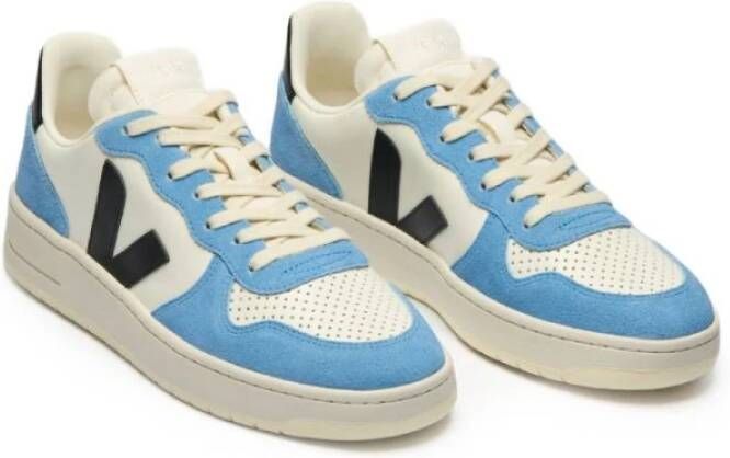 Veja Witte Sneakers met Blauwe en Zwarte Details Multicolor Dames