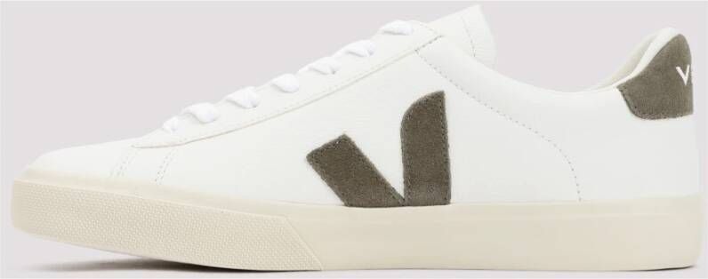 Veja Witte Sneakers met Khaki Details White Heren