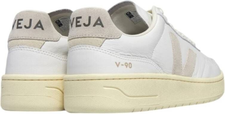 Veja Witte V90 Sneakers Biologisch Leer White Dames