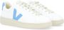 Veja Witte vegan leren sneaker met blauw logo White Dames - Thumbnail 2