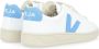 Veja Witte vegan leren sneaker met blauw logo White Dames - Thumbnail 3