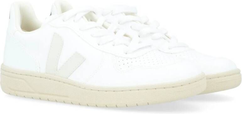 Veja Witte Vegan Leren Sneaker V-10 CWL White Dames