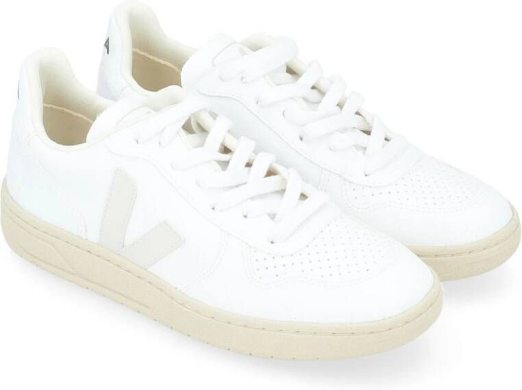 Veja Witte Vegan Leren Sneaker V-10 CWL White Dames