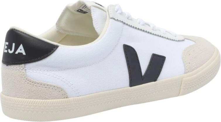 Veja Witte Volley Sneakers Stof Leer Rubber White Heren