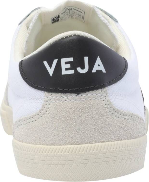 Veja Witte Volley Sneakers Stof Leer Rubber White Heren