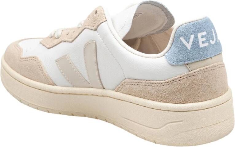 Veja Witte Lichtblauwe Leren Sneakers White Dames