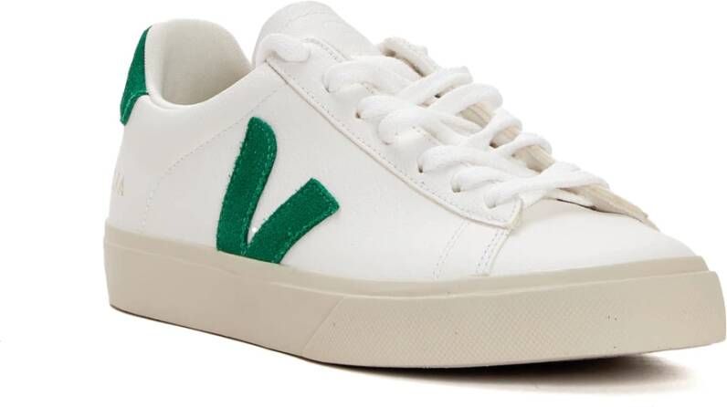 Veja Zwarte en witte leren sneakers White Heren