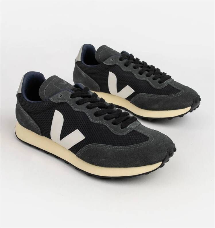 Veja Zwarte Sneakers met Witte Details Black Heren