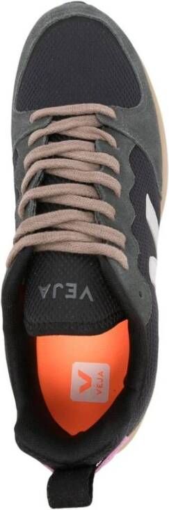 Veja Zwart Grijs Mesh Veterschoenen Black Heren