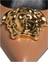 Versace Bruin Leren Logo Hoge Hakken Pumps Brown Dames - Thumbnail 6