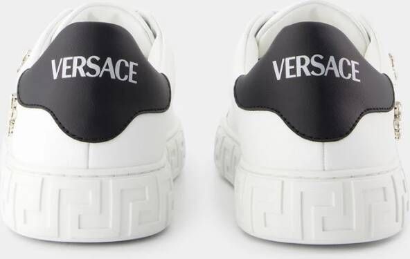 Versace Canvas Witte Sneakers La Greca White Dames