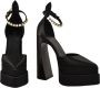 Versace Collectie Schoenen van Polyester en Leer Black Dames - Thumbnail 2