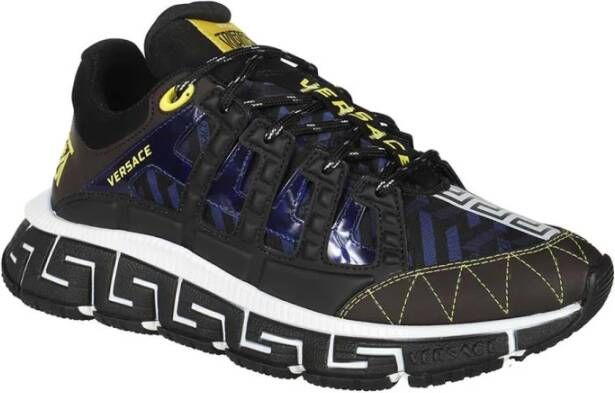 Versace Contrasterende lage sneakers Black Heren