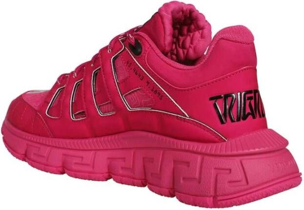 Versace Contrasterende lage sneakers Pink Heren