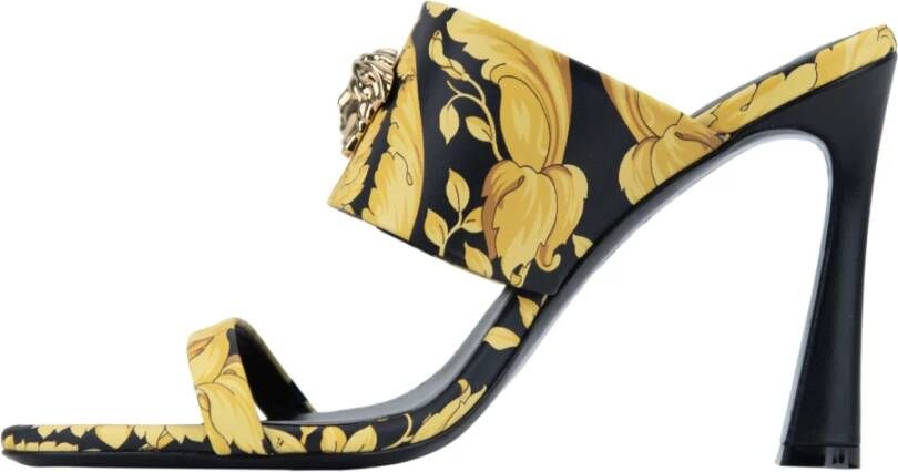 Versace Dames Leren Instap Sandalen Yellow Dames