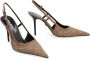 Versace Elegant Logo Trim Slingback Pumps Brown Dames - Thumbnail 2