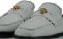 Versace Witte leren instappers platte schoenen White Dames - Thumbnail 5