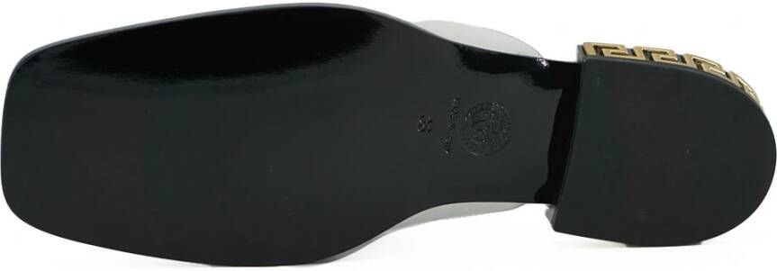 Versace Elegante witte leren slippers Gray Dames