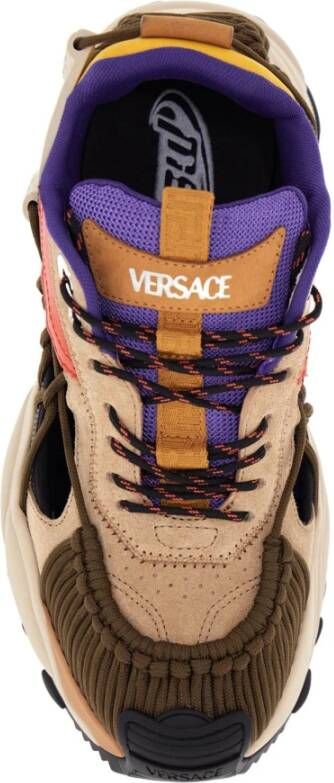 Versace Futuristische Leren Sneakers met Zijopeningen Multicolor Dames