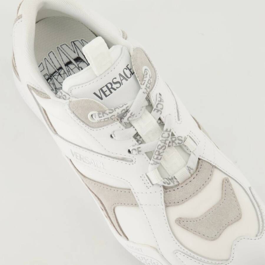 Versace Galaxia Witte Leren Sneakers White Dames