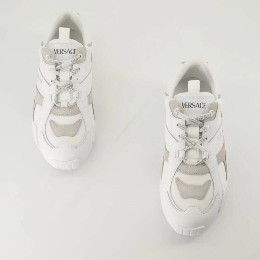 Versace Galaxia Witte Leren Sneakers White Dames