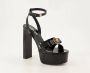 Versace Gianni Ribbon Hak Sandalen Black Dames - Thumbnail 2