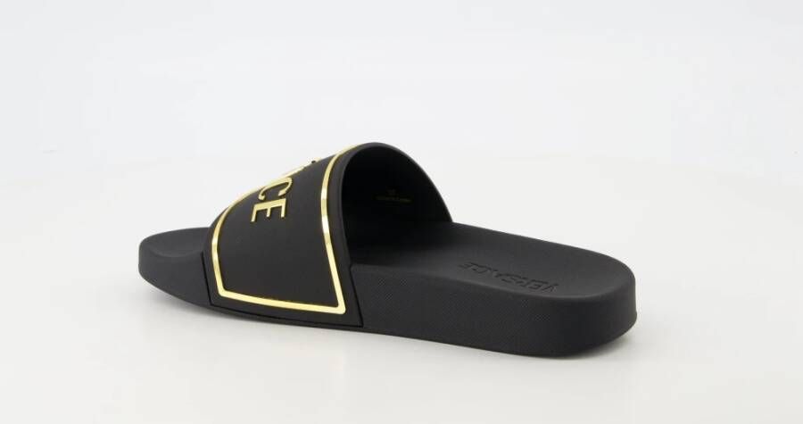 Versace Gouden Logo Slides Lente-Zomer 2025 Black Dames