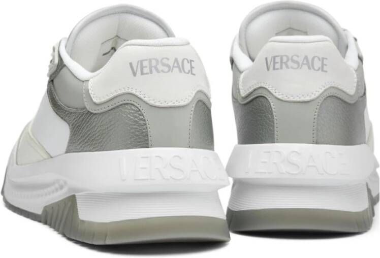 Versace Grijs Witte Sneakers Multicolor Heren