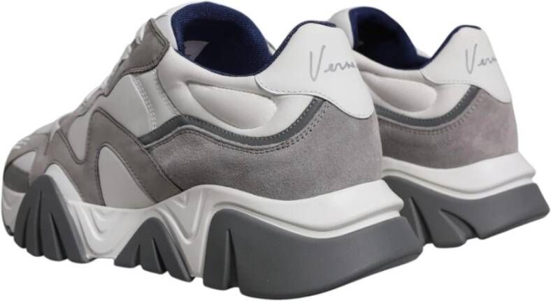 Versace Grijze Chunky Lage Sneakers Gray Heren