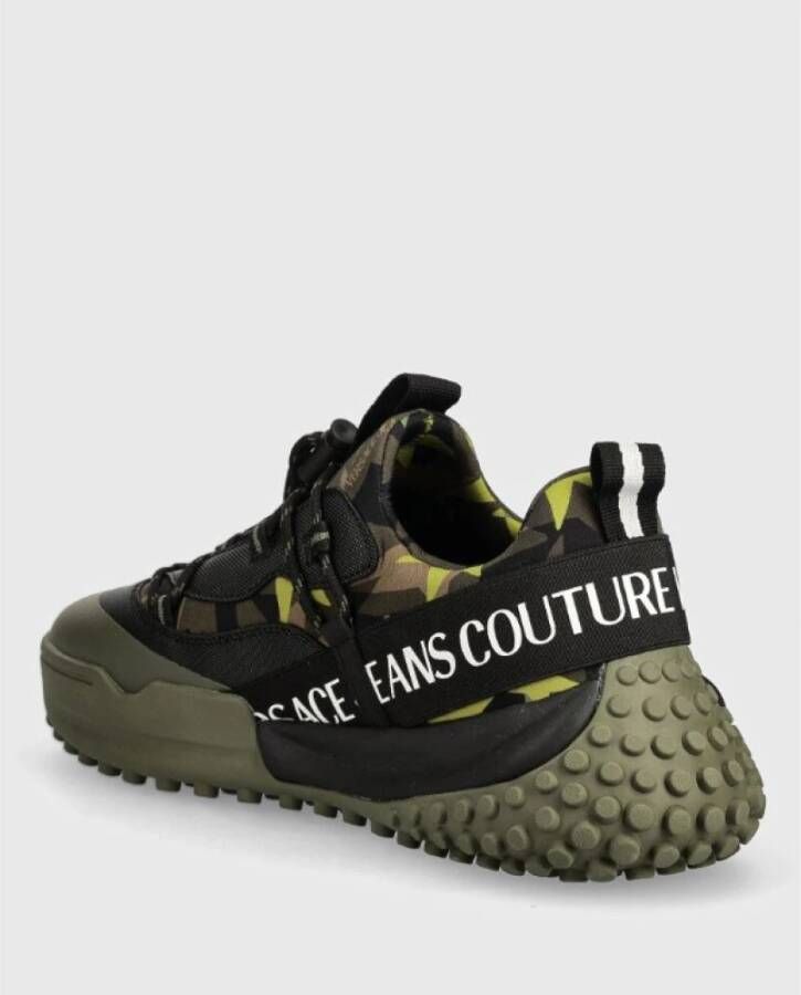 Versace Groene Sneakers met Logo Band Green Heren