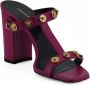 Versace Paarse Kalfsleren Hoge Hak Sandalen Purple Dames - Thumbnail 2