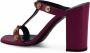 Versace Paarse Kalfsleren Hoge Hak Sandalen Purple Dames - Thumbnail 3