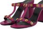 Versace Paarse Kalfsleren Hoge Hak Sandalen Purple Dames - Thumbnail 4