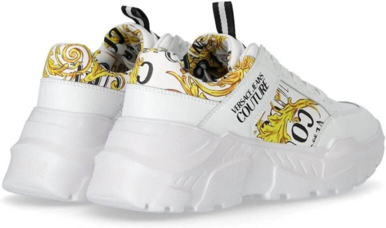 Versace Iconische Print Wit Goud Sneakers White Heren