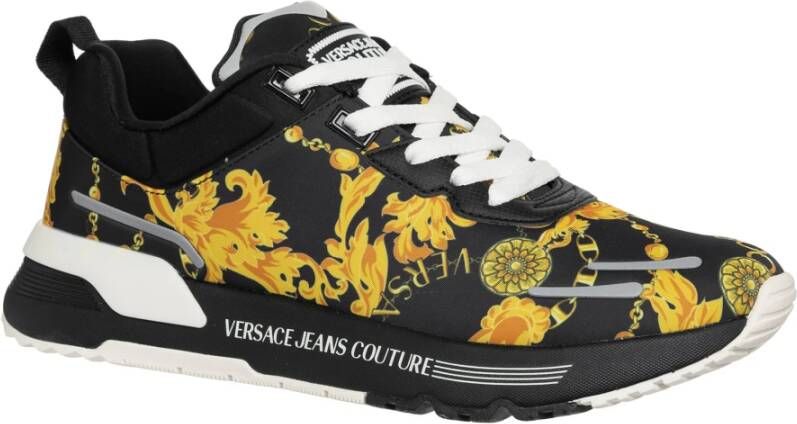 Versace Jeans Couture Abstract Multicolor Veterschoenen Black Heren