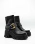 Versace Jeans Couture Stijlvolle Chain Couture Enkellaarzen Black Dames - Thumbnail 10