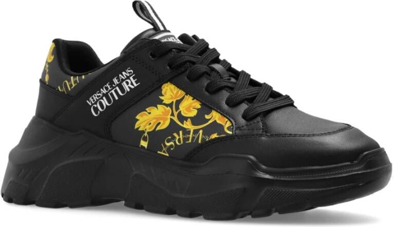 Versace Jeans Couture Bedrukte sneakers Zwart Heren