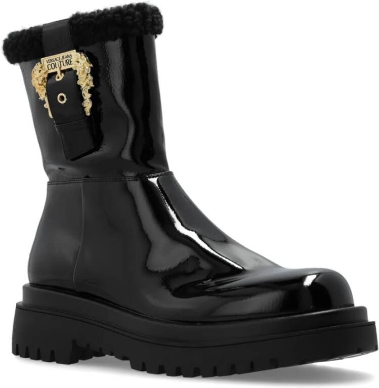 Versace Jeans Couture Booties met nepbont Black Dames