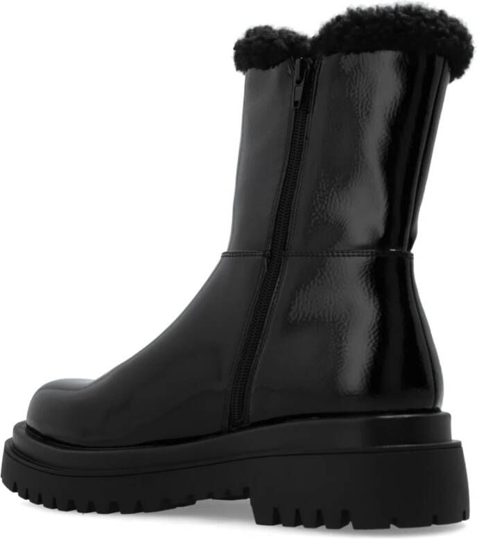 Versace Jeans Couture Booties met nepbont Black Dames