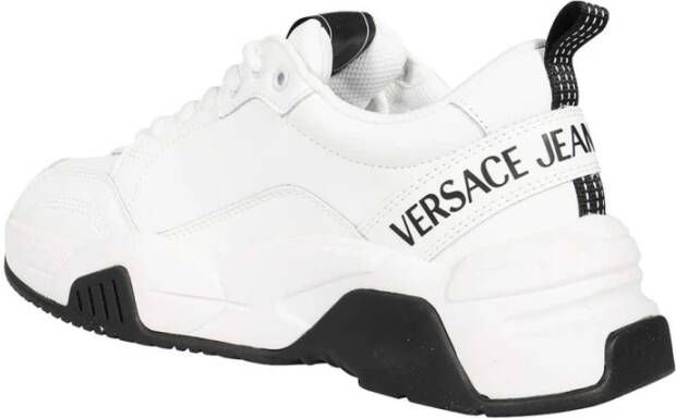 Versace Jeans Couture Contrasterende lage sneakers White Heren