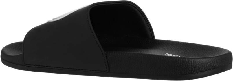 Versace Jeans Couture Effen V-Emblem Slides Black Heren