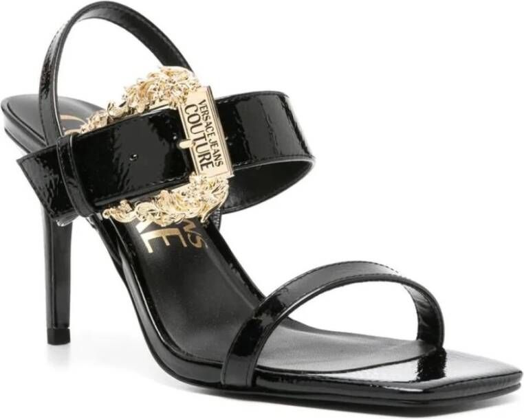 Versace Jeans Couture Emily Zwarte Pantoffels Black Dames