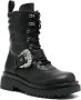 Versace Jeans Couture Zwarte Enkellaarsjes voor Dames met 5 cm Hak Black Dames - Thumbnail 5