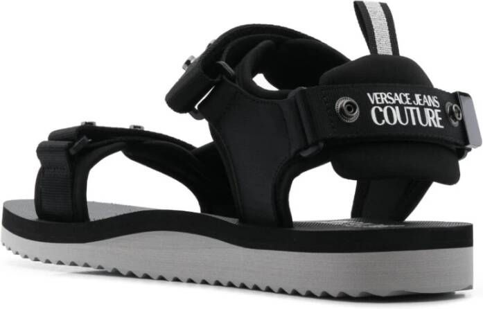 Versace Jeans Couture Flat Sandals Zwart Heren