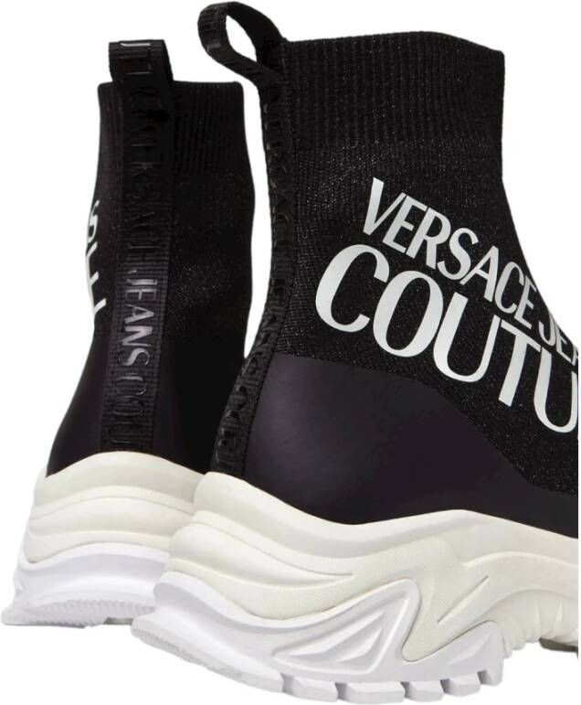 Versace Jeans Couture Gebreide+Gecoate Hiker Sneakers Black Dames