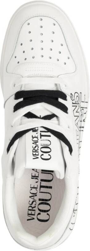 Versace Jeans Couture Gestreepte Starlight Sneakers met Vetersluiting White Heren