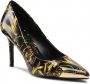 Versace Jeans Couture Barocco Print Décolleté met Gouden Metalen Logo Black Dames - Thumbnail 3